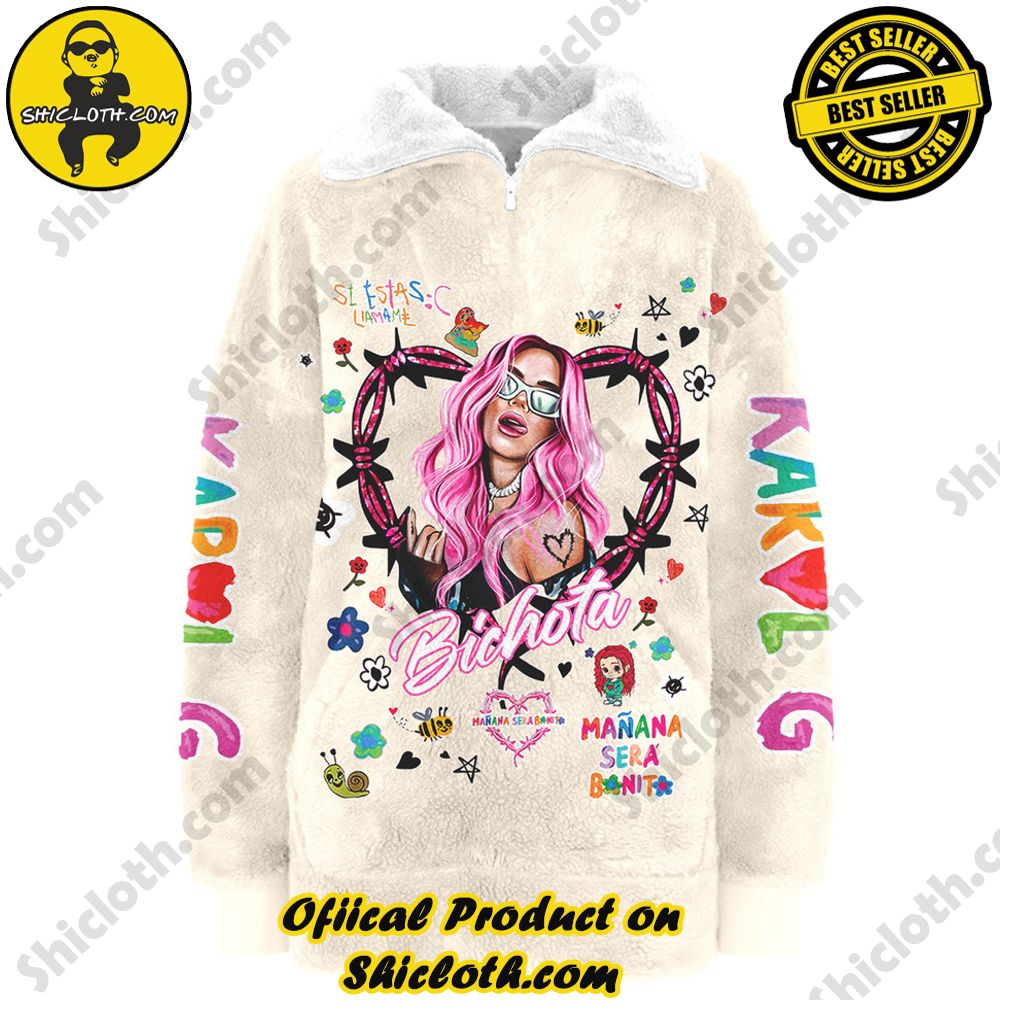 Karol G Bichota Borg Fleece Sweatshirt Karol G Bichota Borg Fleece Sweatshirt