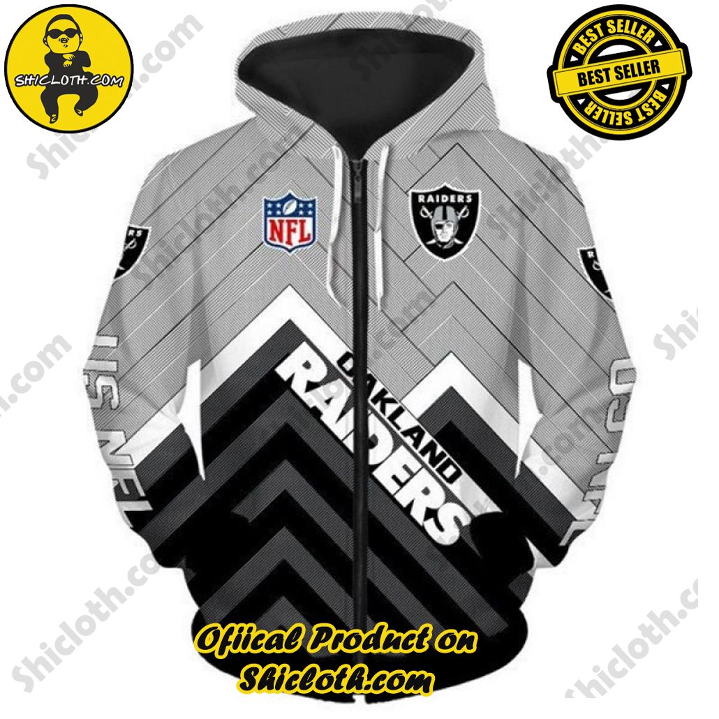 Elevate Your Casual Style with Shicloth's Hoodie and Zipper Hoodie Collection 39 Las Vegas Raiders NFL Team Zipper Hoodie