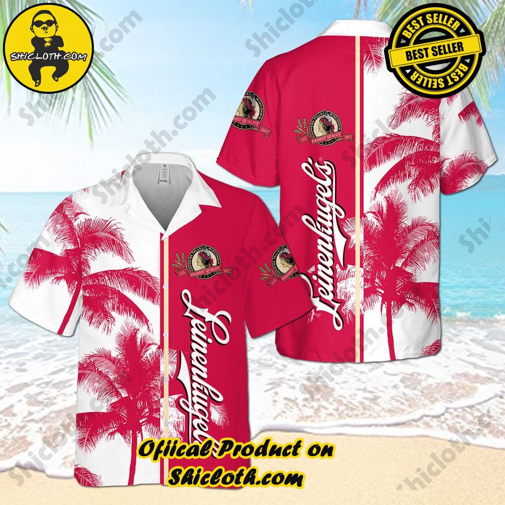 Tropical Vibes: Introducing Shicloth's Hawaiian Shirt 57 Leinenkugel Palm Hawaiian Shirt