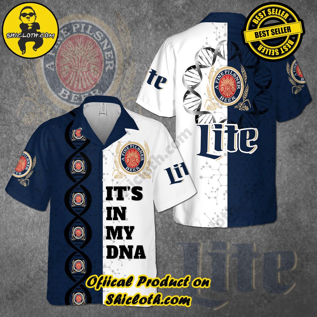Tropical Vibes Meet Classic Elegance: Explore Shicloth's Button and Hawaiian Shirt Collection 49 Lite Beer DNA Hawaiian Shirt