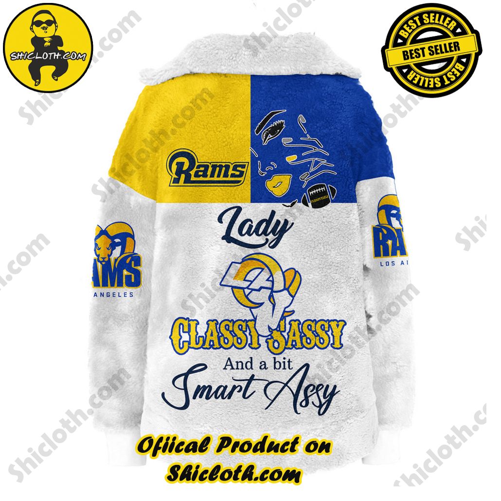 Los Angeles Rams Classy Sassy And A Bit Smart Assy Borg Fleece Sweatshirt Los Angeles Rams Classy Sassy And A Bit Smart Assy Borg Fleece Sweatshirt