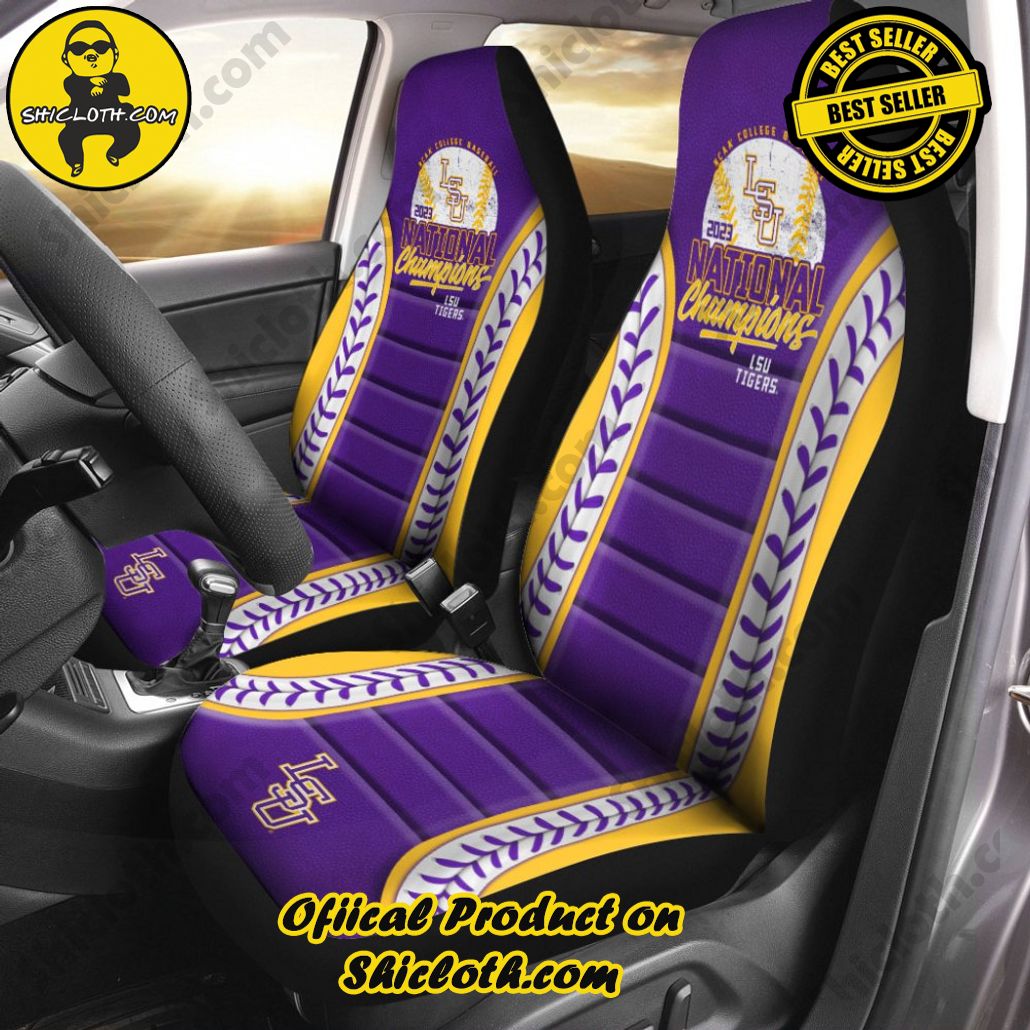 LSU Tigers Baseball 2PCS Car Seat Cover Version 1 LSU Tigers Baseball 2PCS Car Seat Cover Version 1
