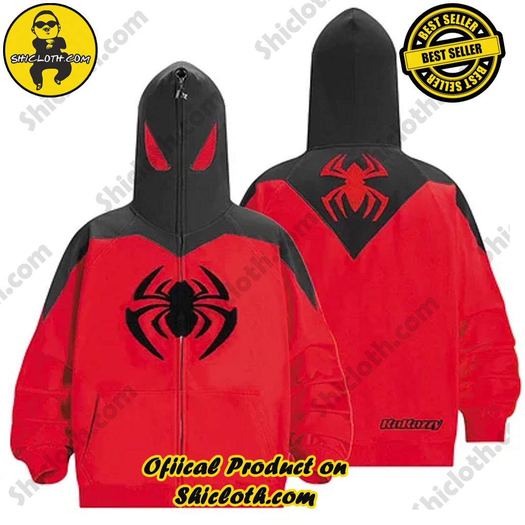 Elevate Your Wardrobe with Shicloth's Hoodie, Zipper Hoodie, and Sweatshirt Collection 6 Marvel Super Hero Dark Red Spider Hoodie Zipper Sweatshirt New Ver