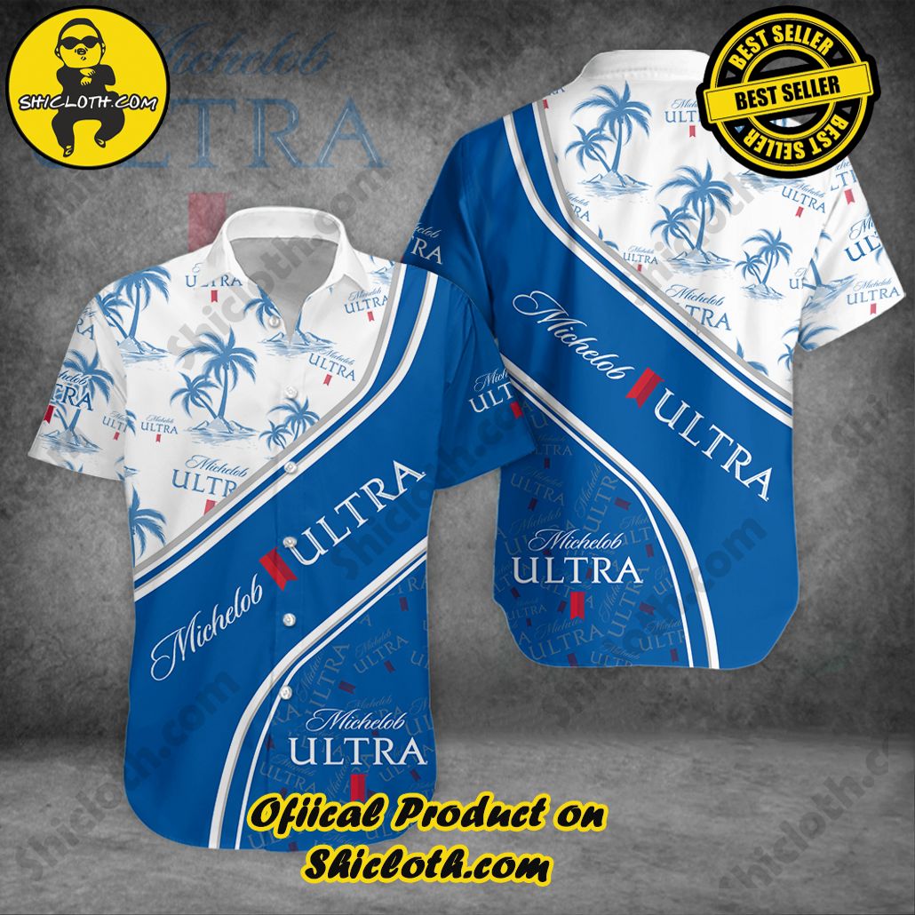 Get Summer Ready: Discover Shicloth's Hawaiian Shirt and Shorts Set Collection 46 Michelob Ultra Button Shirt