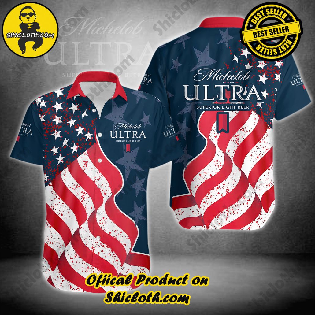 Stylish Sophistication: Introducing Shicloth's Button Shirt Collection 49 Michelob Ultra Hawaiian Shirt Version 2