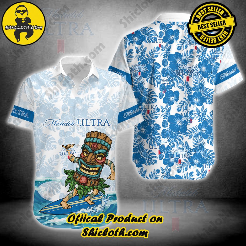 Stylish Sophistication: Introducing Shicloth's Button Shirt Collection 50 Michelob Ultra Hawaiian Shirt Version 3