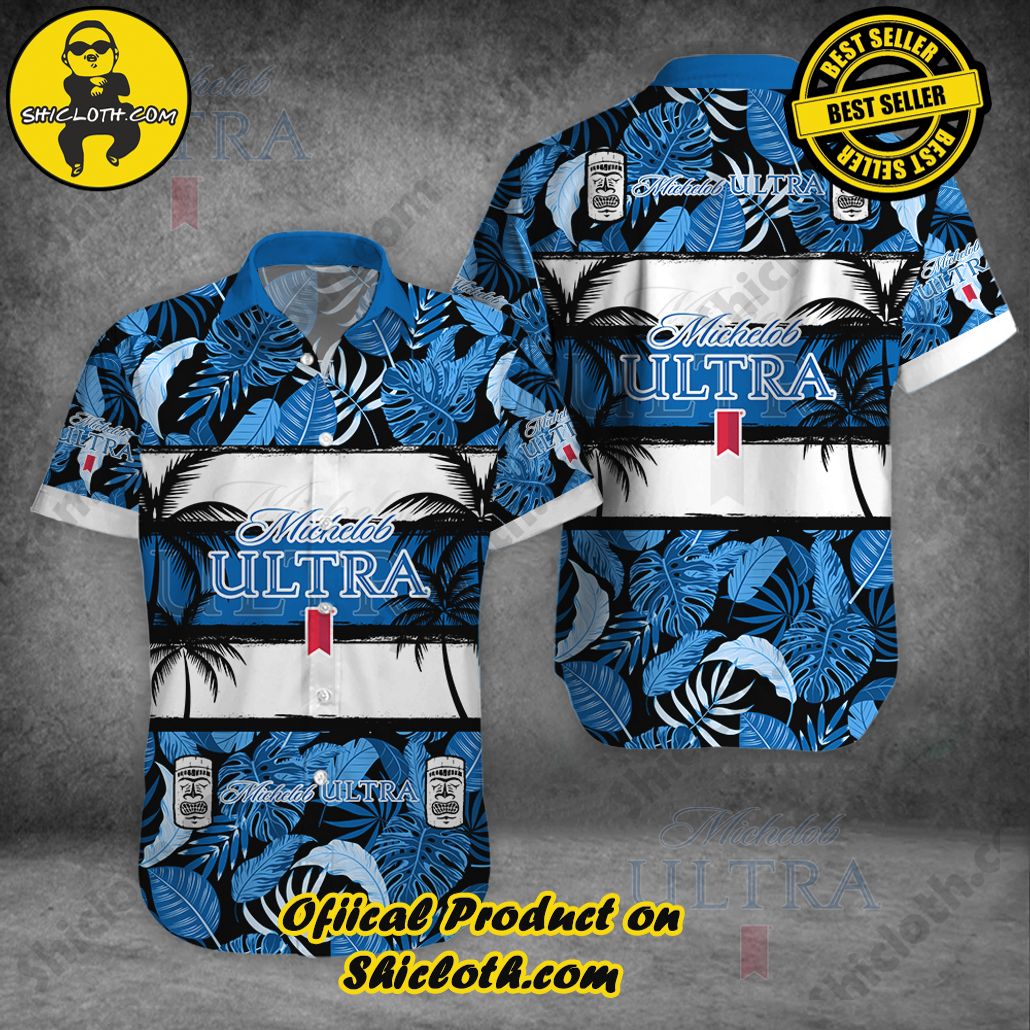 Hot Trending Explore Paradise: Introducing Shicloth's Hawaiian Shirt and Shorts Set 45 Michelob Ultra Tropical Button Shirt