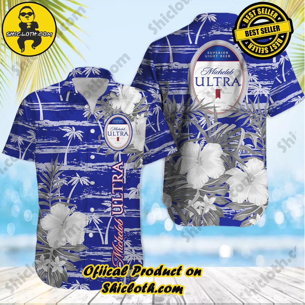 Tropical Vibes: Introducing Shicloth's Hawaiian Shirt 64 Michelob Ultra Tropical Hawaiian Shirt
