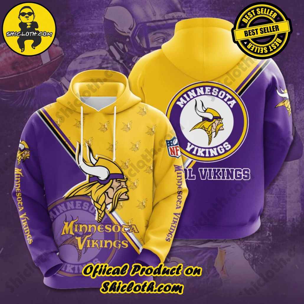 Elevate Your Wardrobe with Shicloth's Hoodie, Zipper Hoodie, and Sweatshirt Collection 15 Minnesota Vikings NFL Team Hoodie