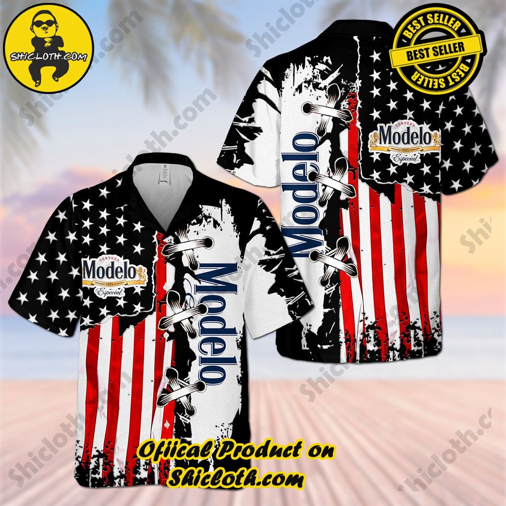 Get Summer Ready: Discover Shicloth's Hawaiian Shirt and Shorts Set Collection 52 Modelo US Flag Hawaiian Shirt