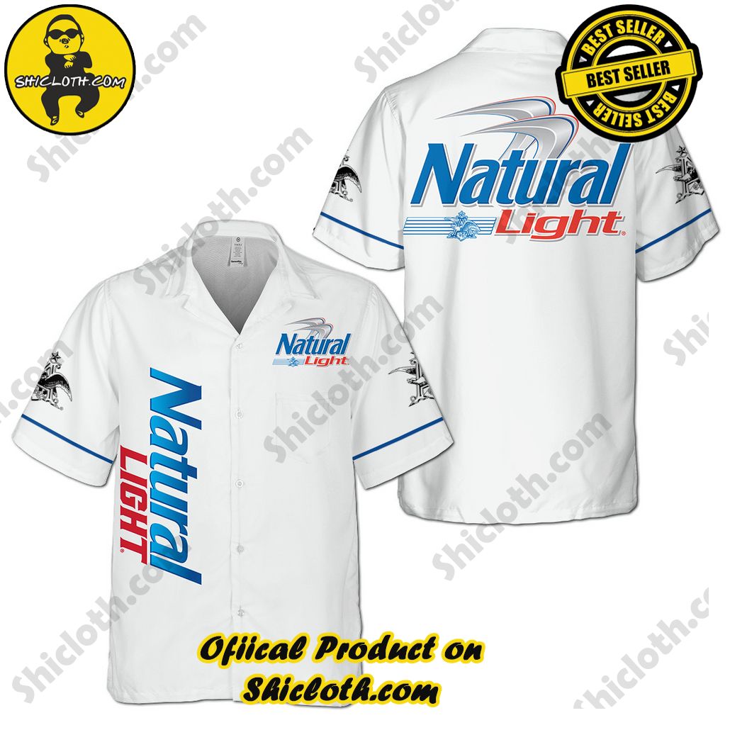 Tropical Vibes: Introducing Shicloth's Hawaiian Shirt 65 Natural Light Beer Hawaiian Shirt