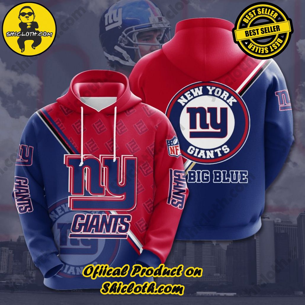 Elevate Your Wardrobe with Shicloth's Hoodie, Zipper Hoodie, and Sweatshirt Collection 22 New York Giants NFL Team Hoodie
