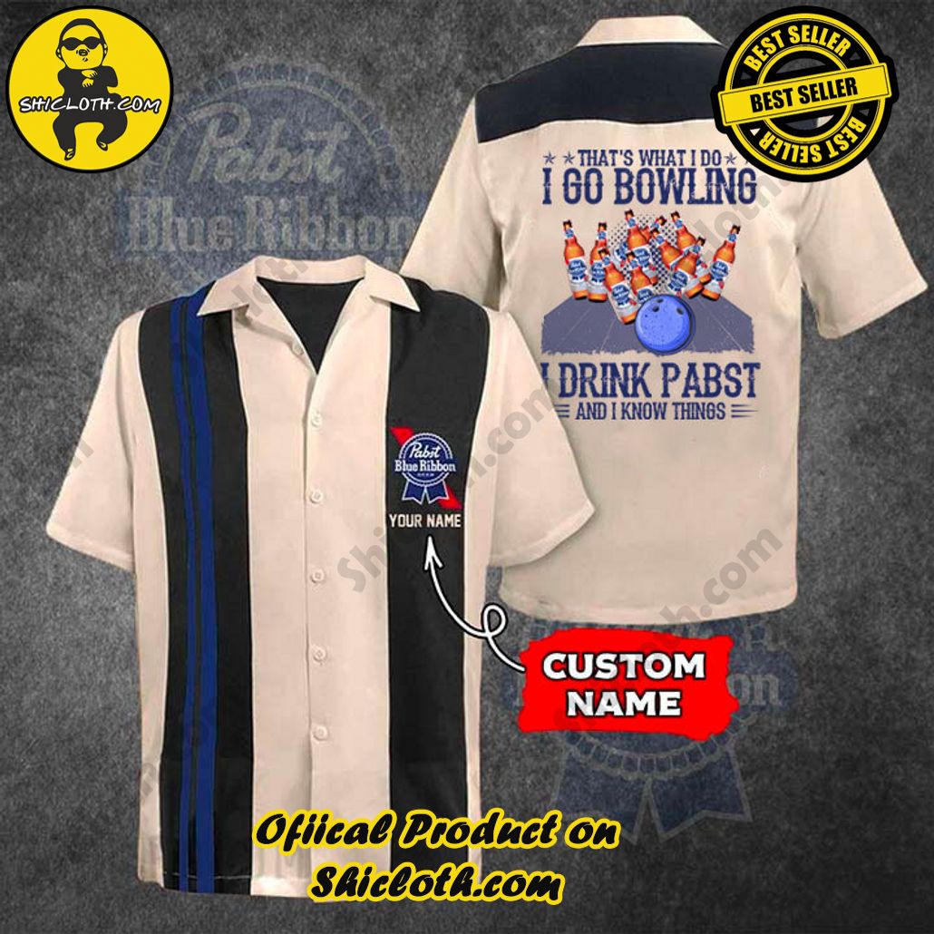 Explore Paradise: Introducing Shicloth's Hawaiian Shirt and Shorts Set 58 Pabst Blue Ribbon Custom Name Bowling Shirt Version 1