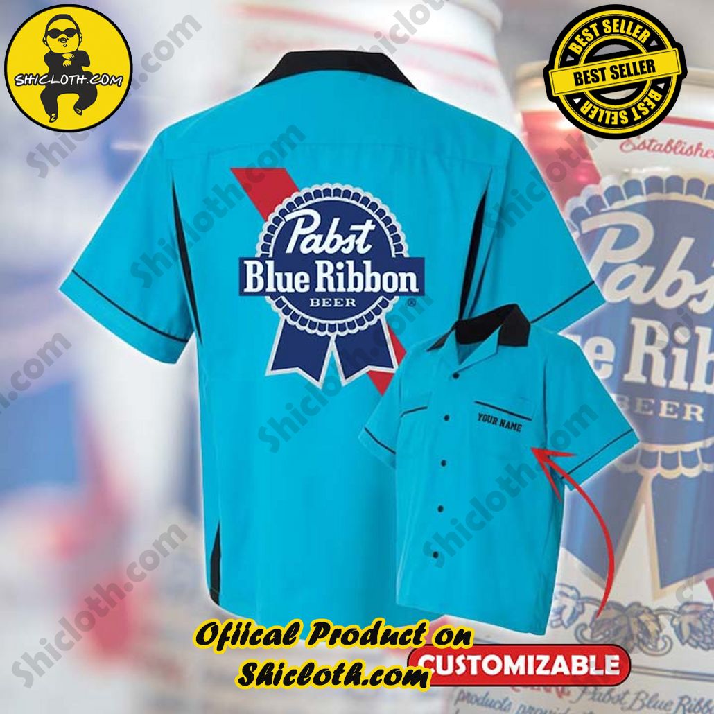 Explore Paradise: Introducing Shicloth's Hawaiian Shirt and Shorts Set 59 Pabst Blue Ribbon Custom Name Bowling Shirt Version 2