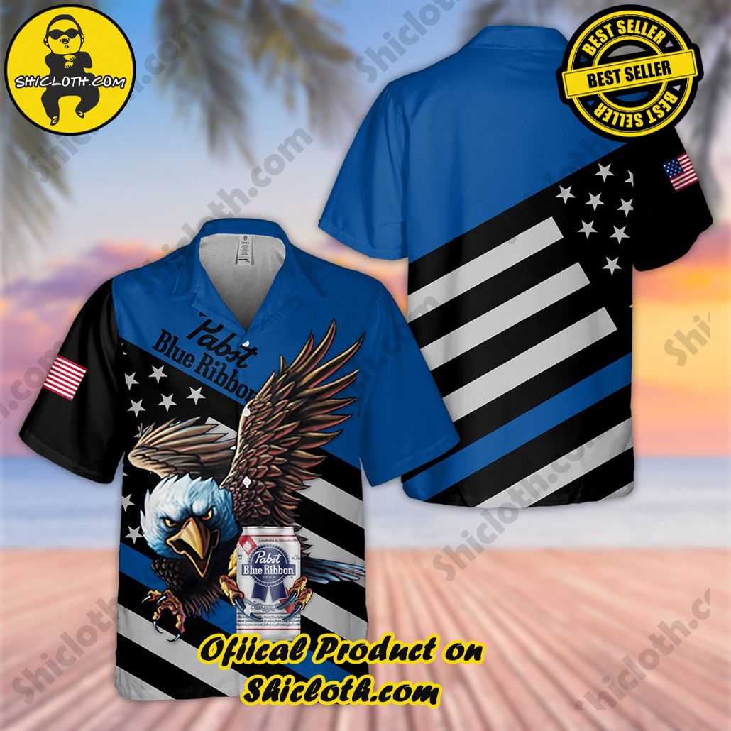 Tropical Vibes: Introducing Shicloth's Hawaiian Shirt 68 Pabst Blue Ribbon Eagle Hawaiian Shirt