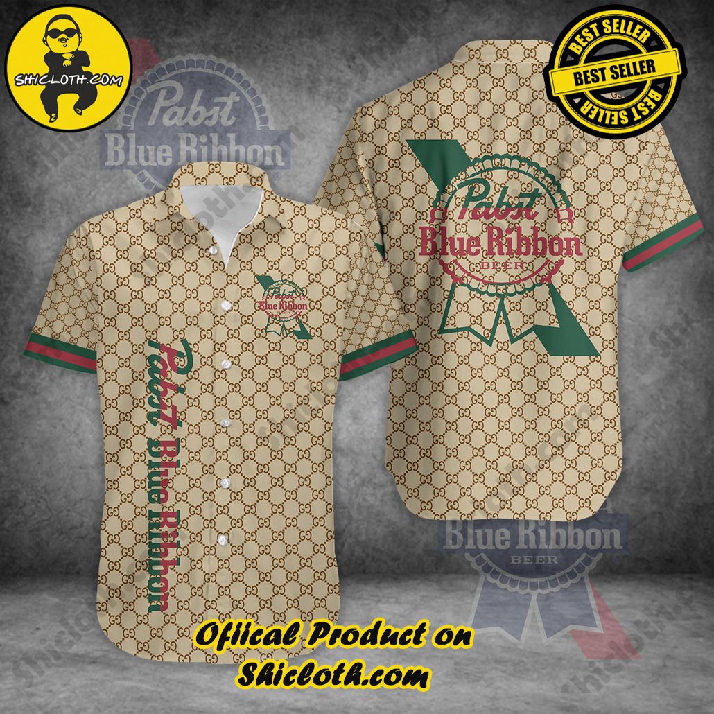 Hot Trending Explore Paradise: Introducing Shicloth's Hawaiian Shirt and Shorts Set 51 Pabst Blue Ribbon GC Pattern Button Shirt