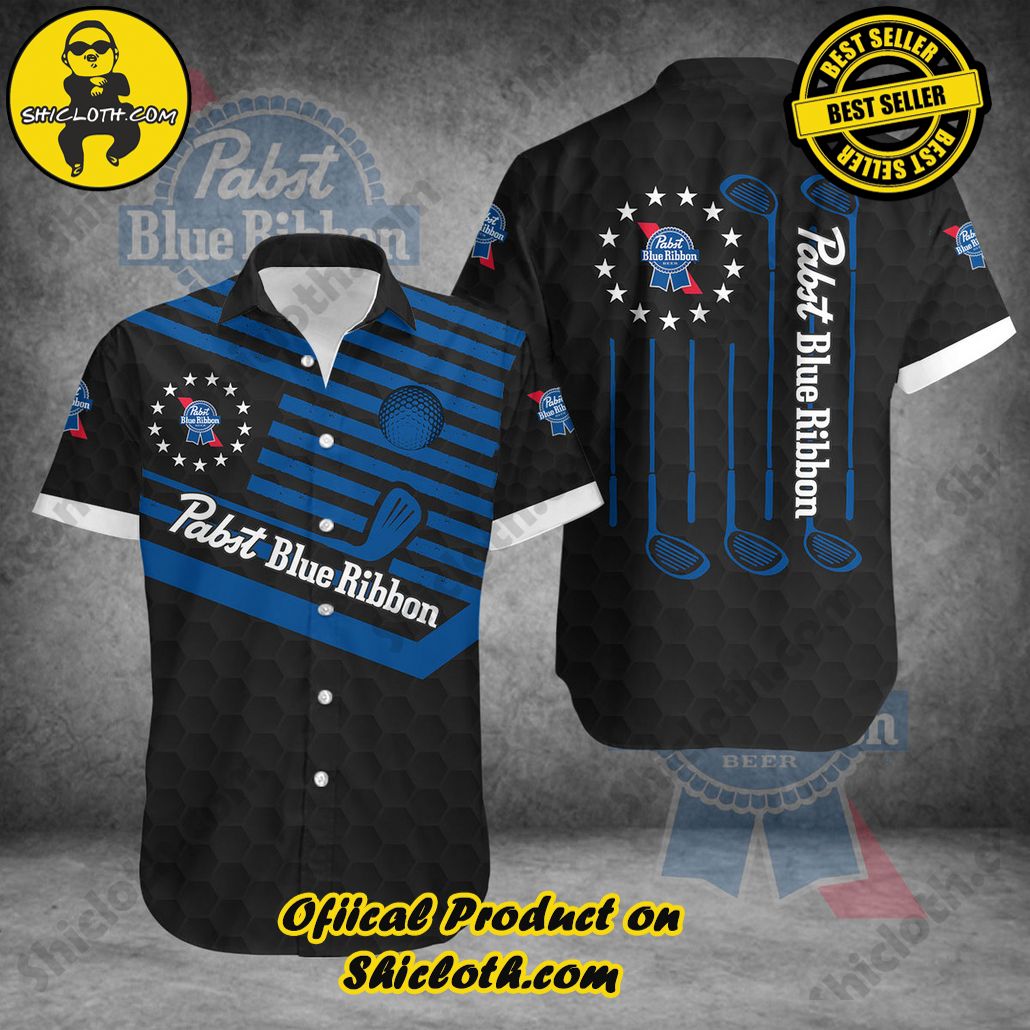 Hot Trending Explore Paradise: Introducing Shicloth's Hawaiian Shirt and Shorts Set 52 Pabst Blue Ribbon Golf Button Shirt