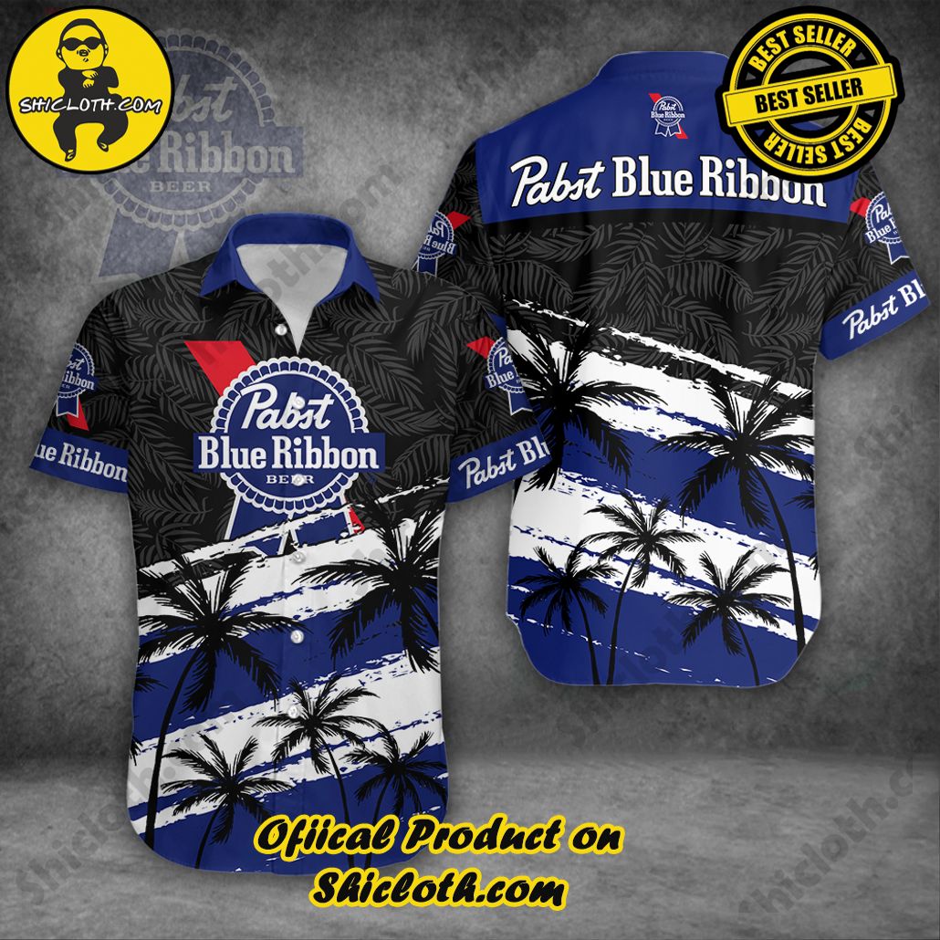 Get Summer Ready: Discover Shicloth's Hawaiian Shirt and Shorts Set Collection 58 Pabst Blue Ribbon Hawaiian Shirt