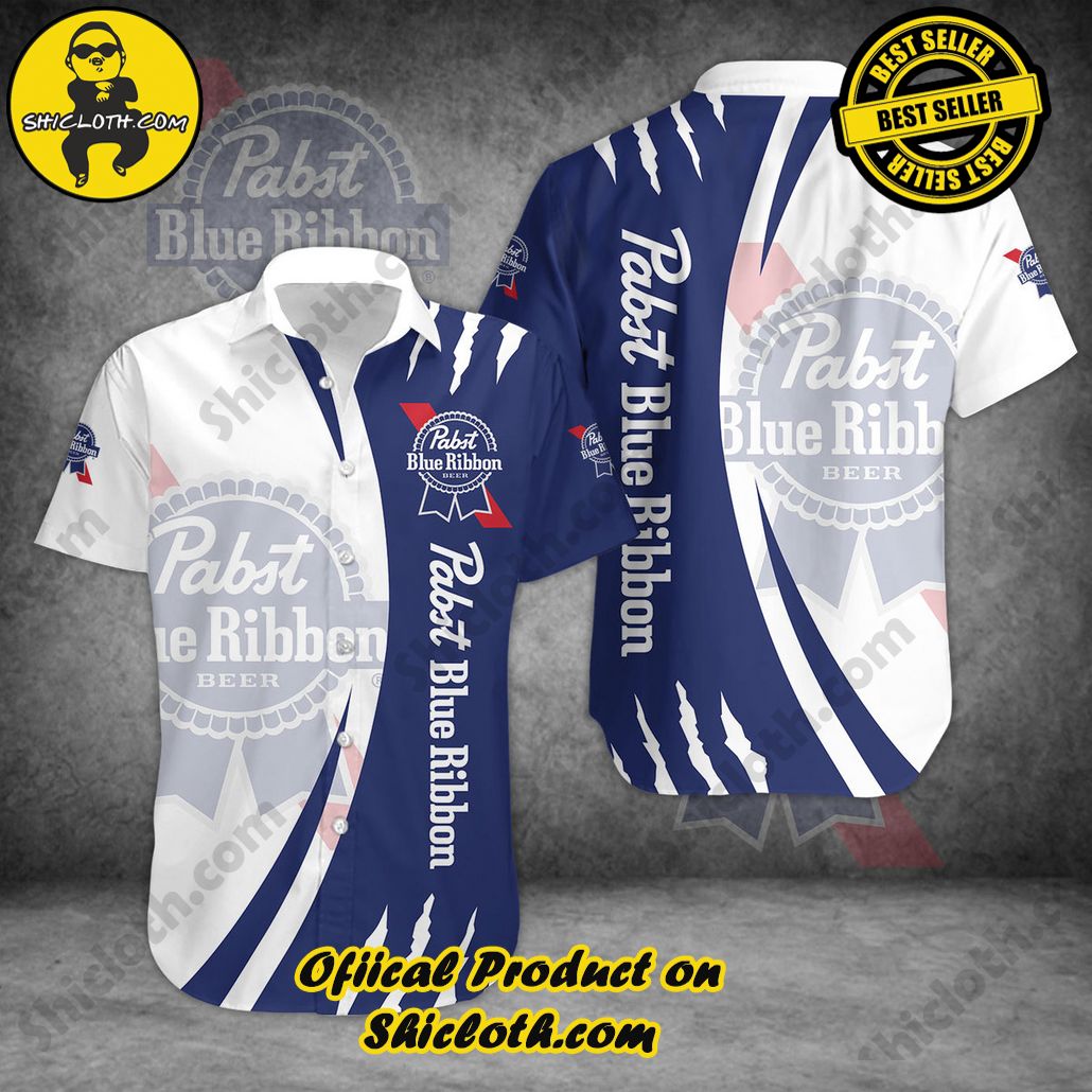 Tropical Vibes Meet Classic Elegance: Explore Shicloth's Button and Hawaiian Shirt Collection 65 Pabst Blue Ribbon Hawaiian Shirt