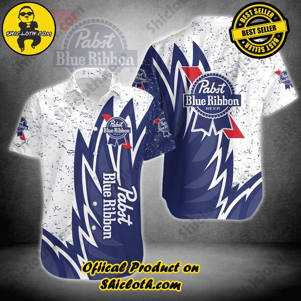 Get Summer Ready: Discover Shicloth's Hawaiian Shirt and Shorts Set Collection 59 Pabst Blue Ribbon Hawaiian Shirt