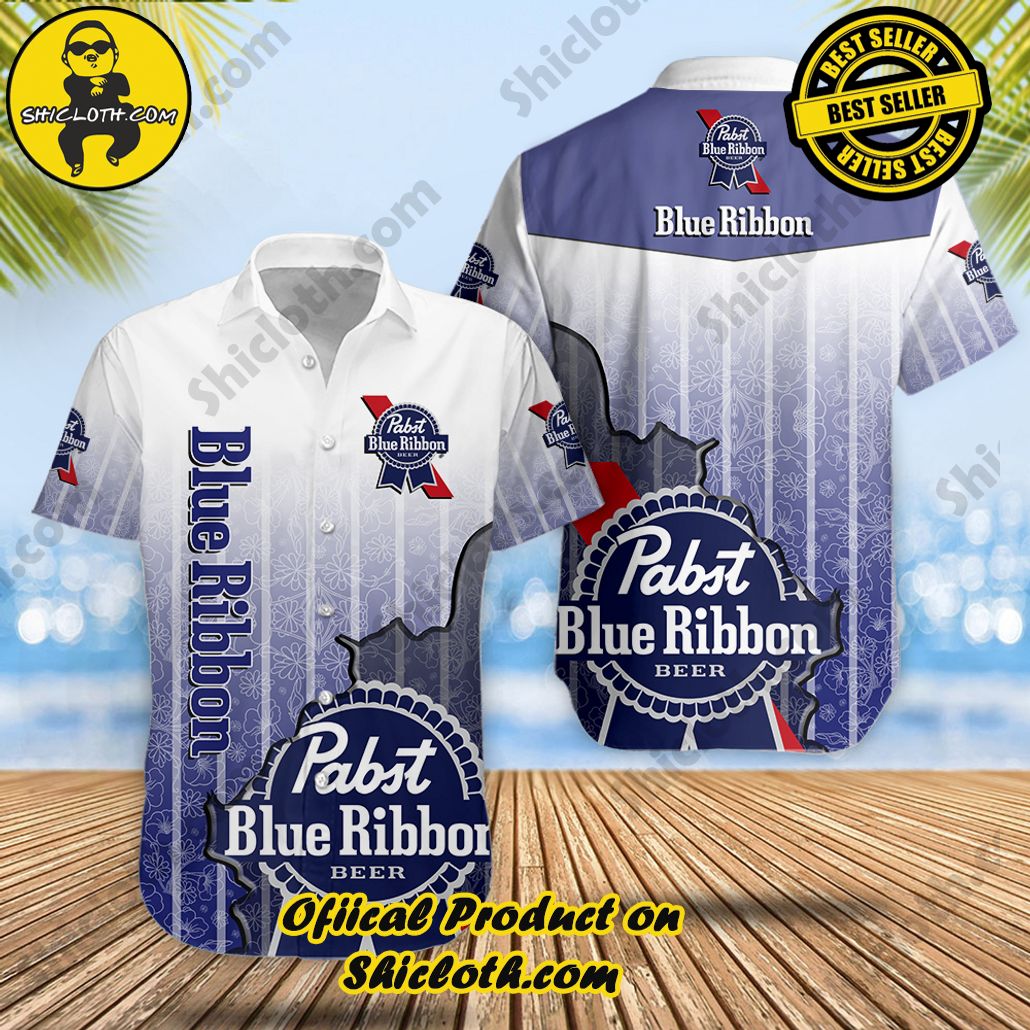 Hot Trending Explore Paradise: Introducing Shicloth's Hawaiian Shirt and Shorts Set 57 Pabst Blue Ribbon Multicolor Hawaiian Shirt