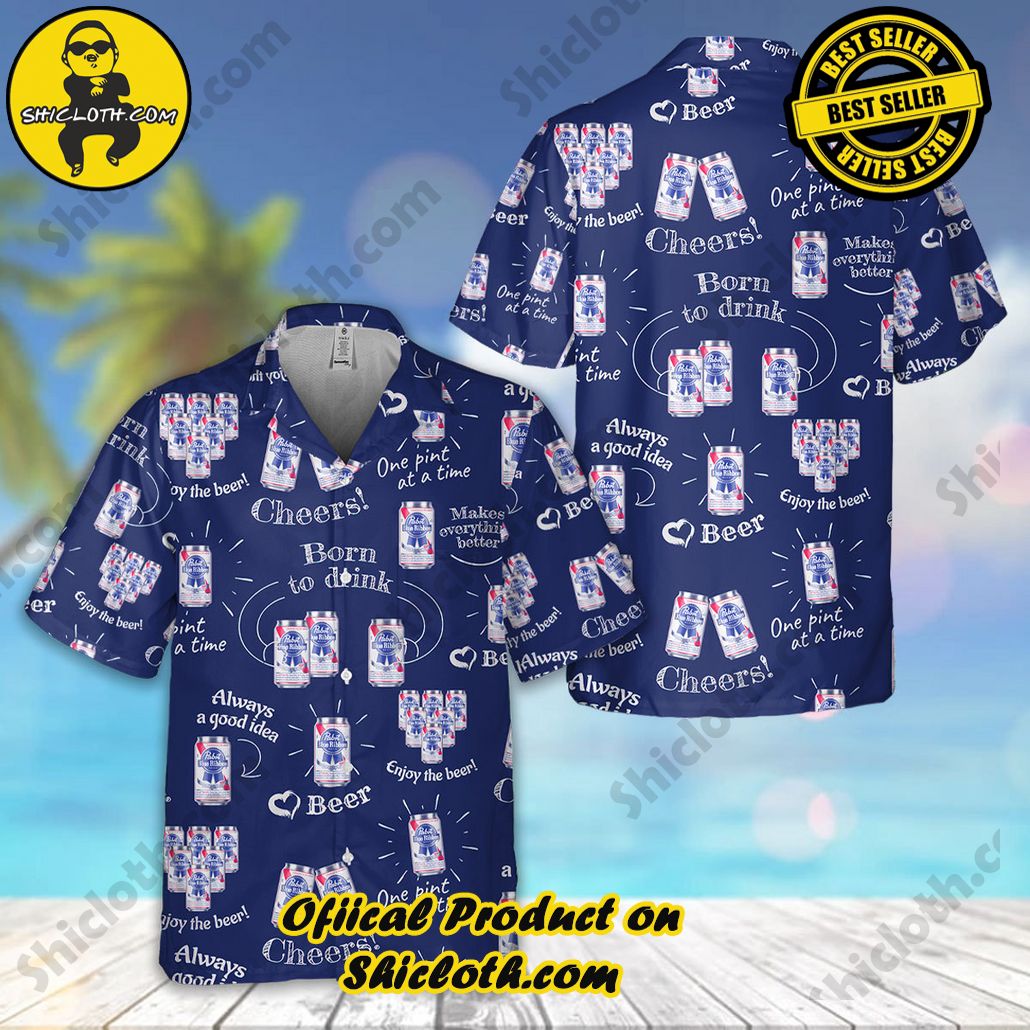 Discover Island Elegance: Shiclothshop's Style Summer Hawaiian Shirt 84 Pabst Blue Ribbon V1 Style Summer Hawaiian Shirt