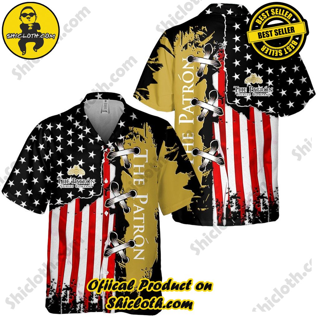 Tropical Vibes: Introducing Shicloth's Hawaiian Shirt 71 Patron US Flag Hawaiian Shirt