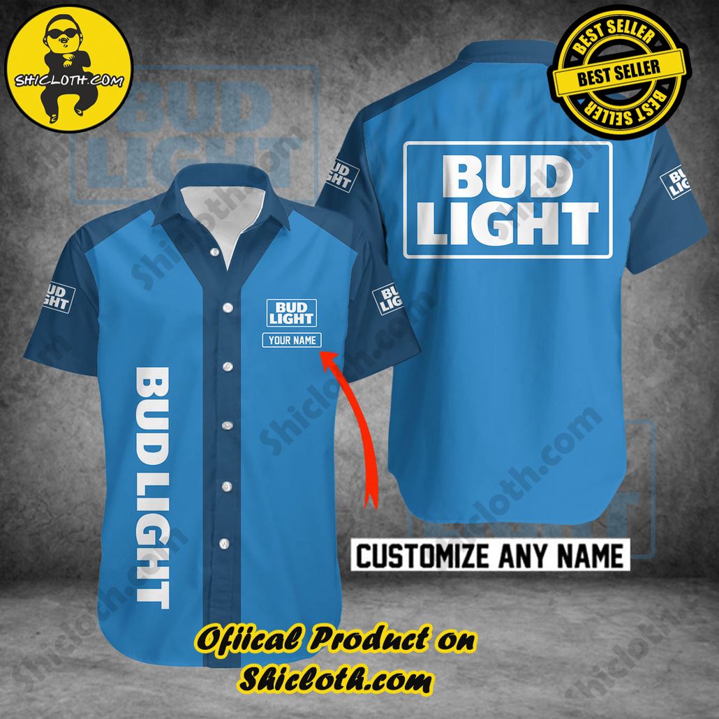 Hot Trending Explore Paradise: Introducing Shicloth's Hawaiian Shirt and Shorts Set 60 Personalized Classic Love Bud Light Button Shirt