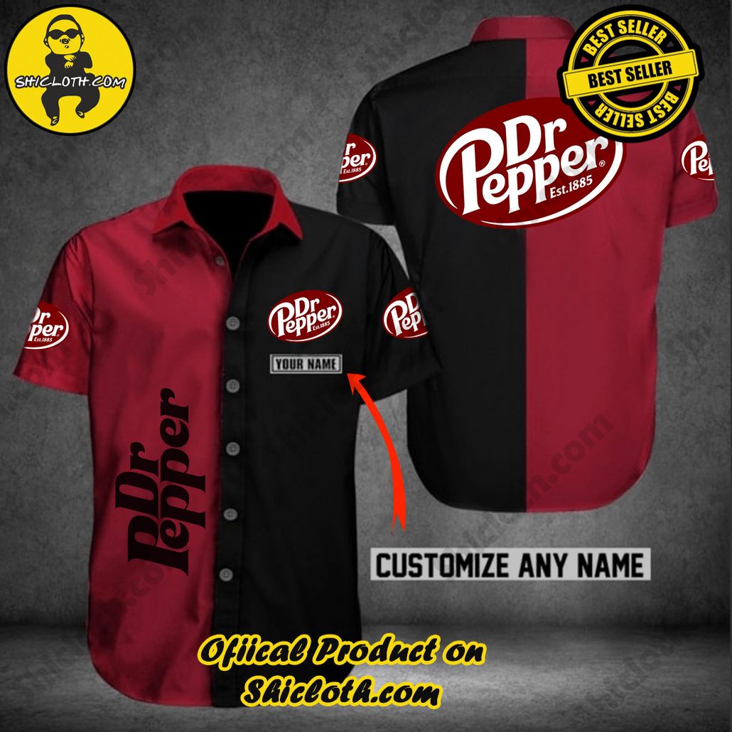 Stylish Sophistication: Introducing Shicloth's Button Shirt Collection 72 Personalized Dr Pepper Multicolor Button Shirt