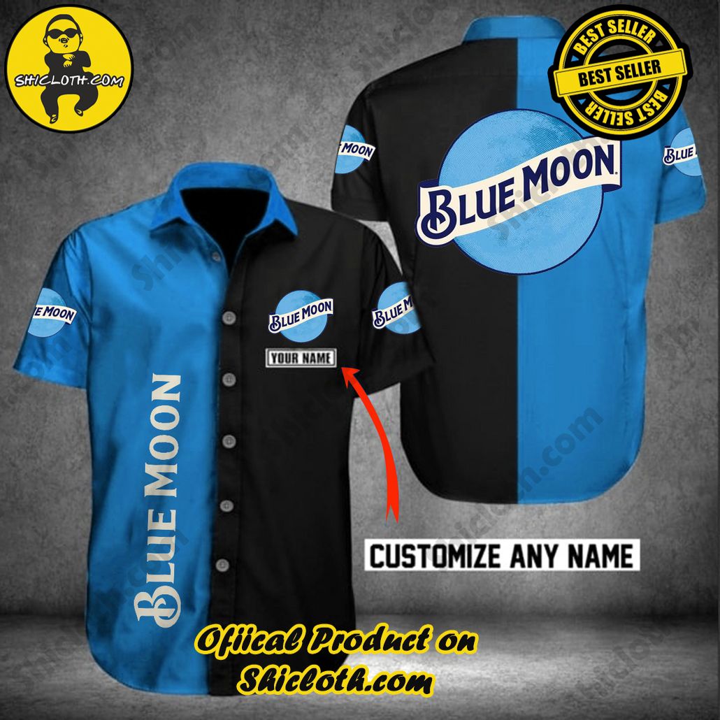 Get Summer Ready: Discover Shicloth's Hawaiian Shirt and Shorts Set Collection 63 Personalized Multicolor Blue Moon Button Shirt