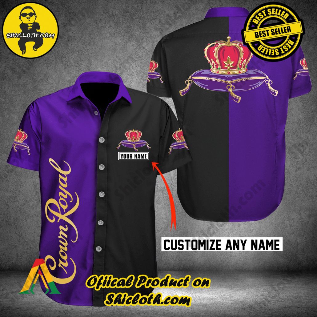 Personalized Multicolor Crown Royal Button Shirt Personalized Multicolor Crown Royal Button Shirt