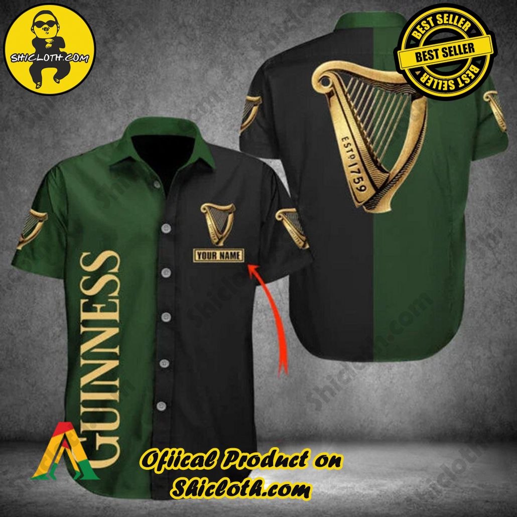 Get Summer Ready: Discover Shicloth's Hawaiian Shirt and Shorts Set Collection 64 Personalized Multicolor Guinness Beer Button Shirt