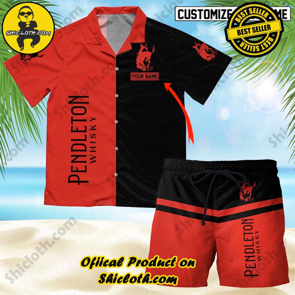 Explore Paradise: Introducing Shicloth's Hawaiian Shirt and Shorts Set 75 Personalized Multicolor Pendleton Button Shirt Shorts