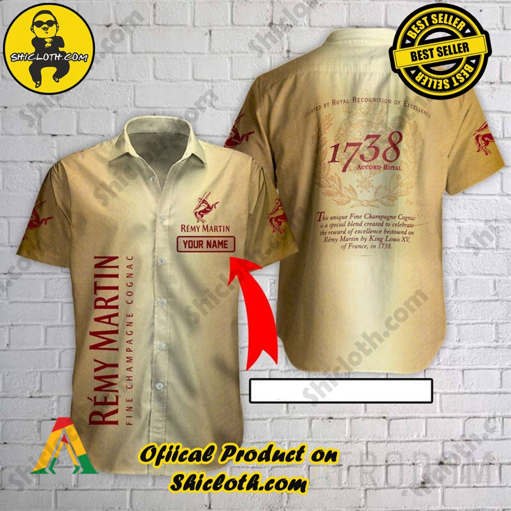 Explore Paradise: Introducing Shicloth's Hawaiian Shirt and Shorts Set 76 Personalized Remy Martin 1738 Button Shirt