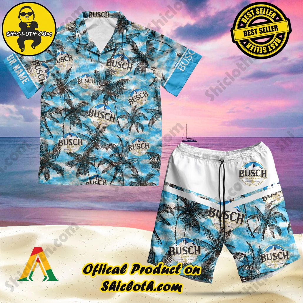 Tropical Vibes Meet Classic Elegance: Explore Shicloth's Button and Hawaiian Shirt Collection 79 Personalized Tropical Busch Beer Hawaiian Shirt And Shorts Set
