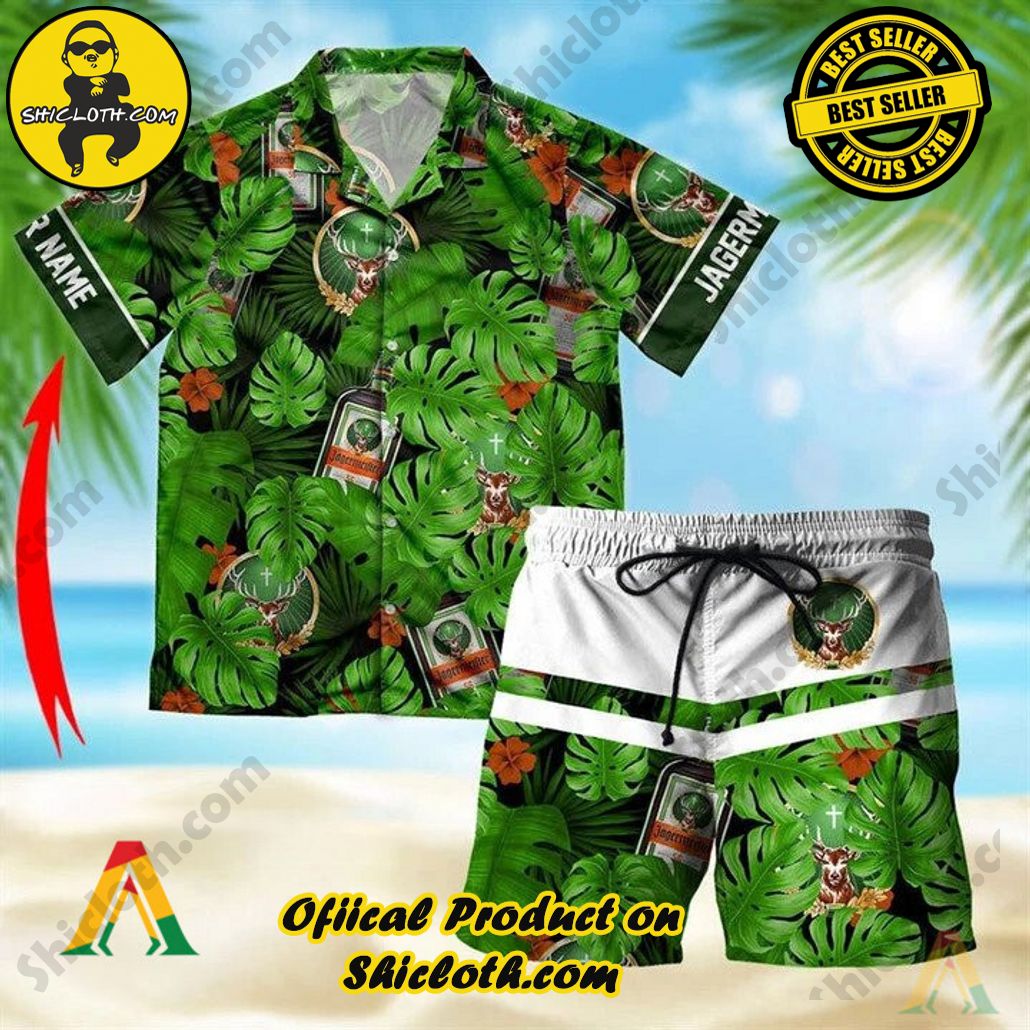 Tropical Vibes Meet Classic Elegance: Explore Shicloth's Button and Hawaiian Shirt Collection 80 Personalized Tropical Jagermeister Hawaiian Shirt And Shorts Set