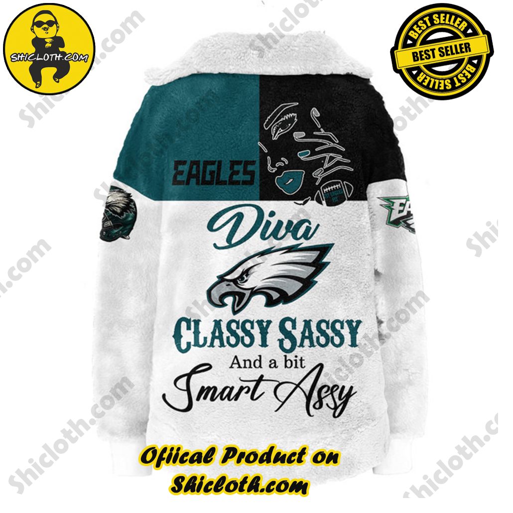 Philadelphia Eagles Classy Sassy And A Bit Smart Assy Women?s Borg Fleece Sweatshirt Philadelphia Eagles Classy Sassy And A Bit Smart Assy Women?s Borg Fleece Sweatshirt