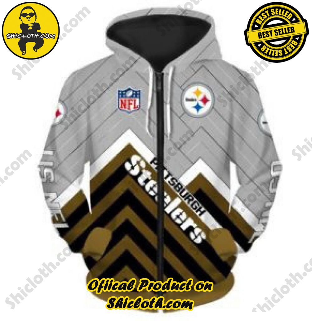 Elevate Your Wardrobe with Shicloth's Hoodie, Zipper Hoodie, and Sweatshirt Collection 31 Pittsburgh Steelers NFL Team Zipper Hoodie