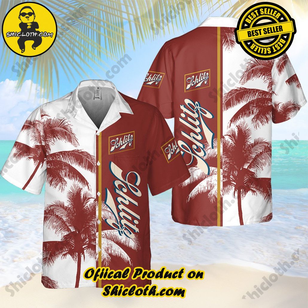 Tropical Vibes: Introducing Shicloth's Hawaiian Shirt 75 Schlitz Palm Hawaiian Shirt