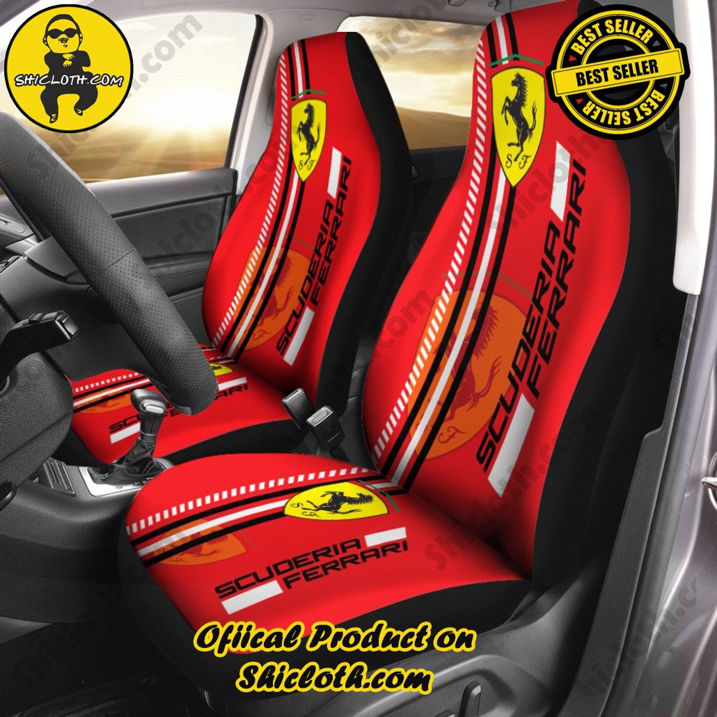 Scuderia Ferrari 2PCS Car Seat Cover Scuderia Ferrari 2PCS Car Seat Cover