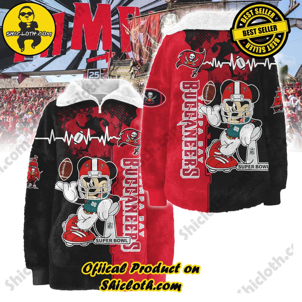 Tampa Bay Buccaneers Mickey Mouse Borg Fleece Sweatshirt Tampa Bay Buccaneers Mickey Mouse Borg Fleece Sweatshirt