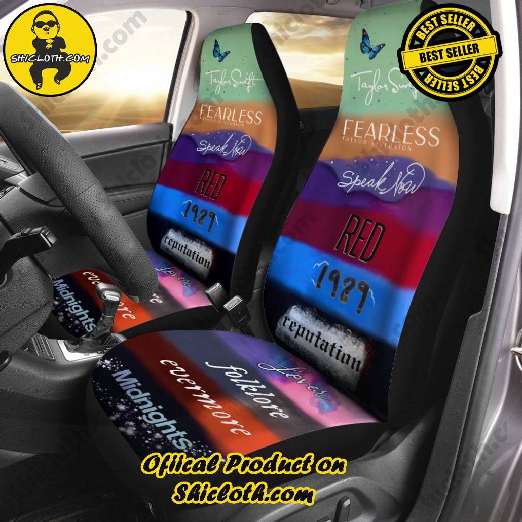 Ride in Style: Introducing Shicloth's Car Seat Cover 79 Taylor Swift 2PCS Car Seat Cover Version 6
