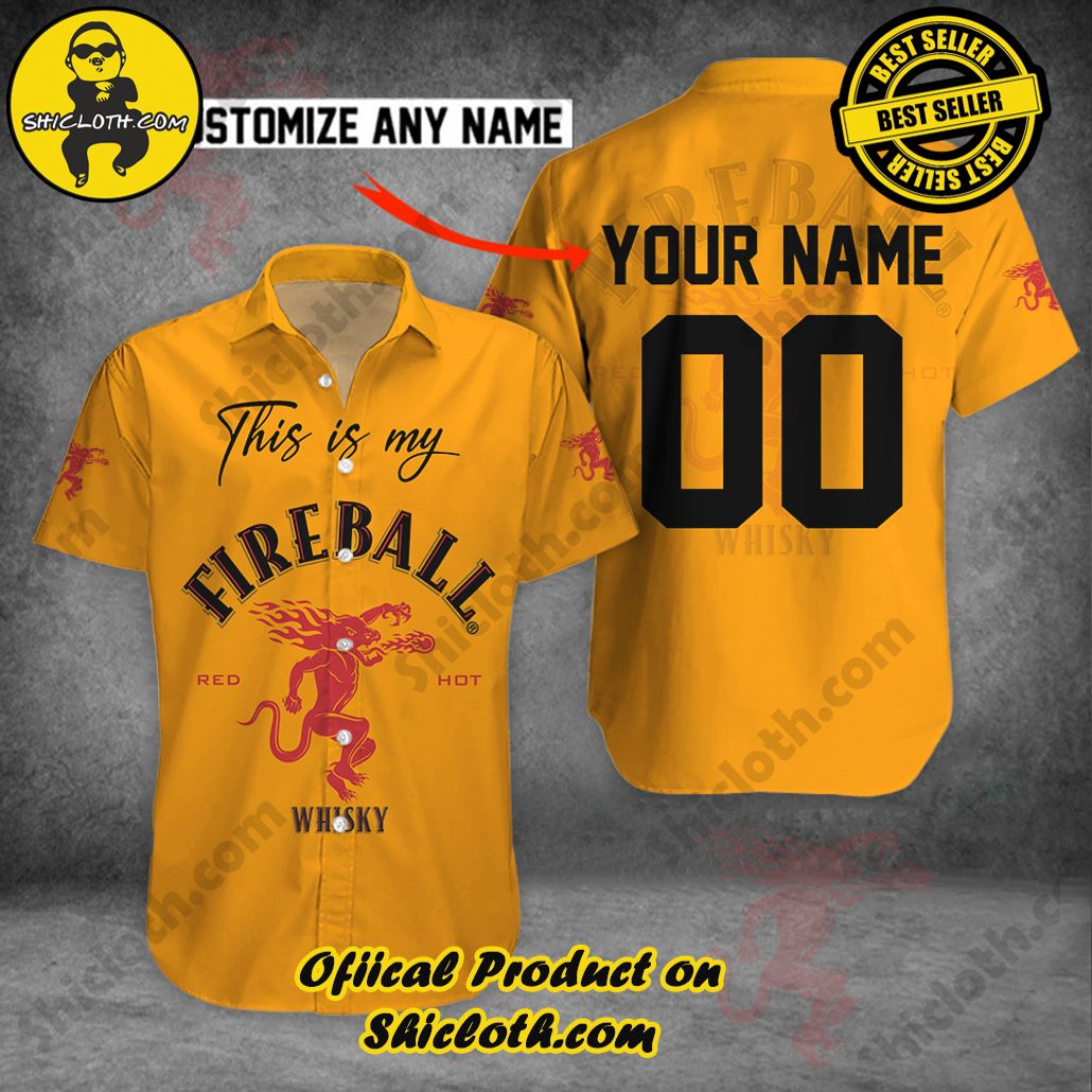 Tropical Vibes: Introducing Shicloth's Hawaiian Shirt 83 This Is My Fireball Personalized Button Shirt
