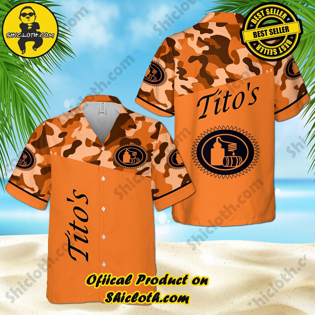 Embrace Island Vibes: Introducing Shicloth's Tropical Paradise Apparel Hawaiian Shirt 82 Tito’s Camouflage Tropical Paradise Apparel Hawaiian Shirt