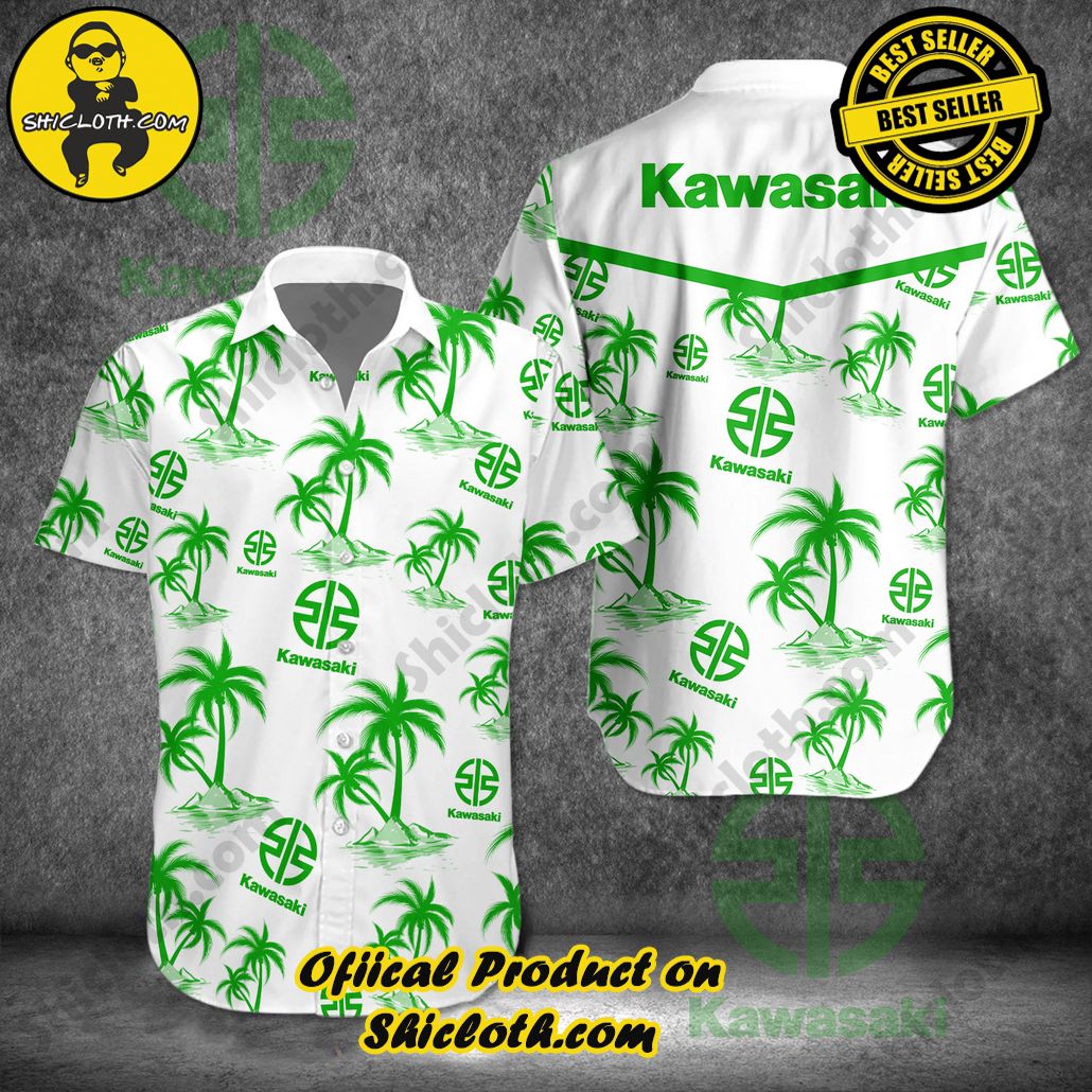 Hot Trending Explore Paradise: Introducing Shicloth's Hawaiian Shirt and Shorts Set 91 Tropical Kawasaki Green Button Shirt