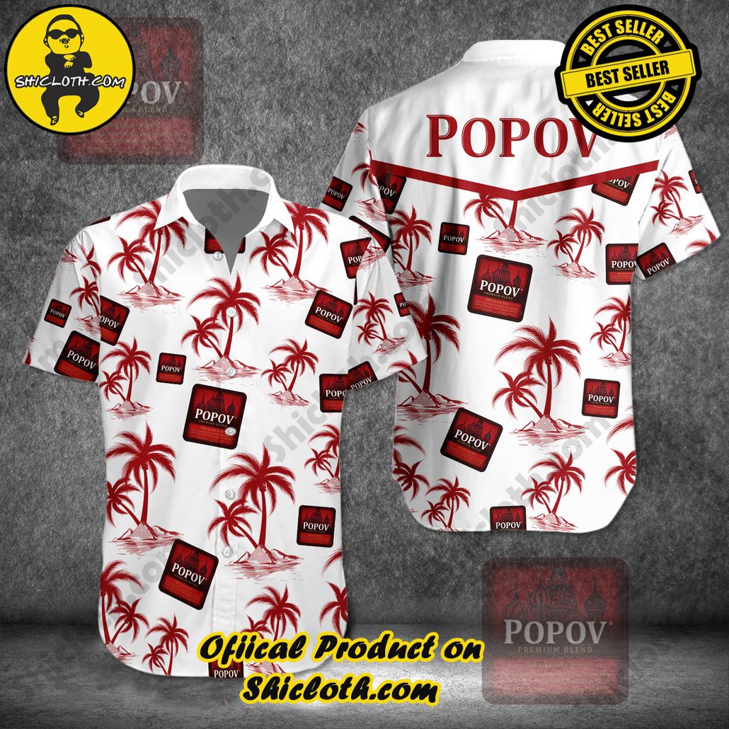 Get Summer Ready: Discover Shicloth's Hawaiian Shirt and Shorts Set Collection 96 Tropical Popov vodka Button Shirt