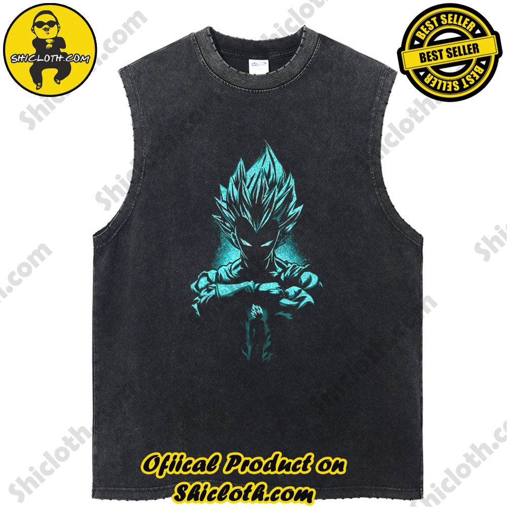 Vegeta Gym Vintage Washed Tank Top - Shicloth