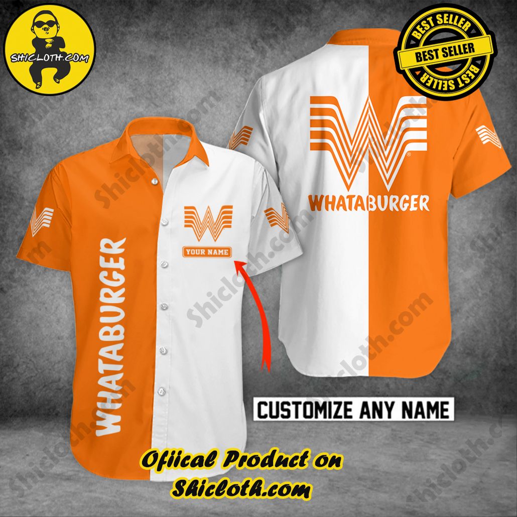 Get Summer Ready: Discover Shicloth's Hawaiian Shirt and Shorts Set Collection 101 Whataburger Personalized Multicolor Button Shirt