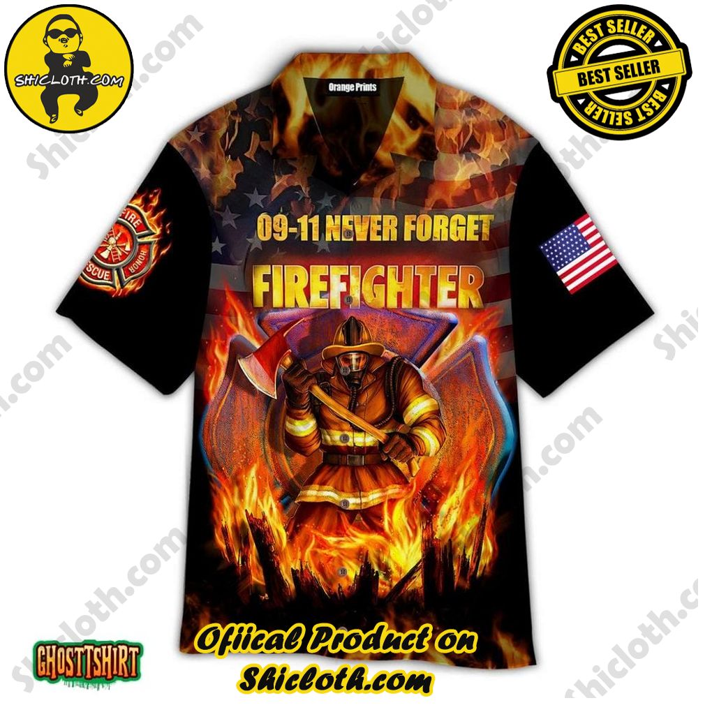 Experience the Vibrant Aloha Spirit with Shicloth's Hawaiian Shirt Collection 2 09-11 Never Forget Firefighter Aloha Hawaiian Shirt