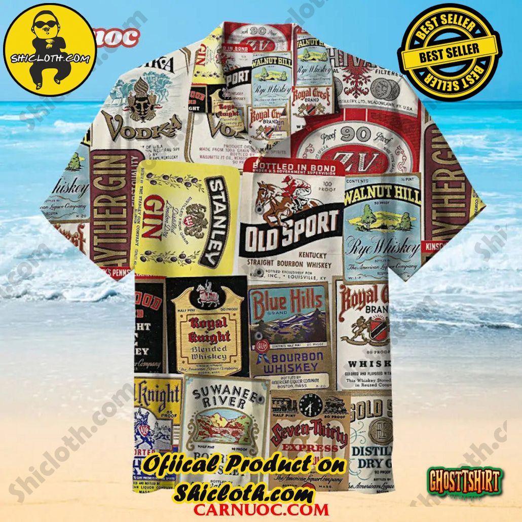 Experience the Vibrant Aloha Spirit with Shicloth's Hawaiian Shirt Collection 8 1940s Old Wine Label Unisex Aloha Hawaiian Shirt